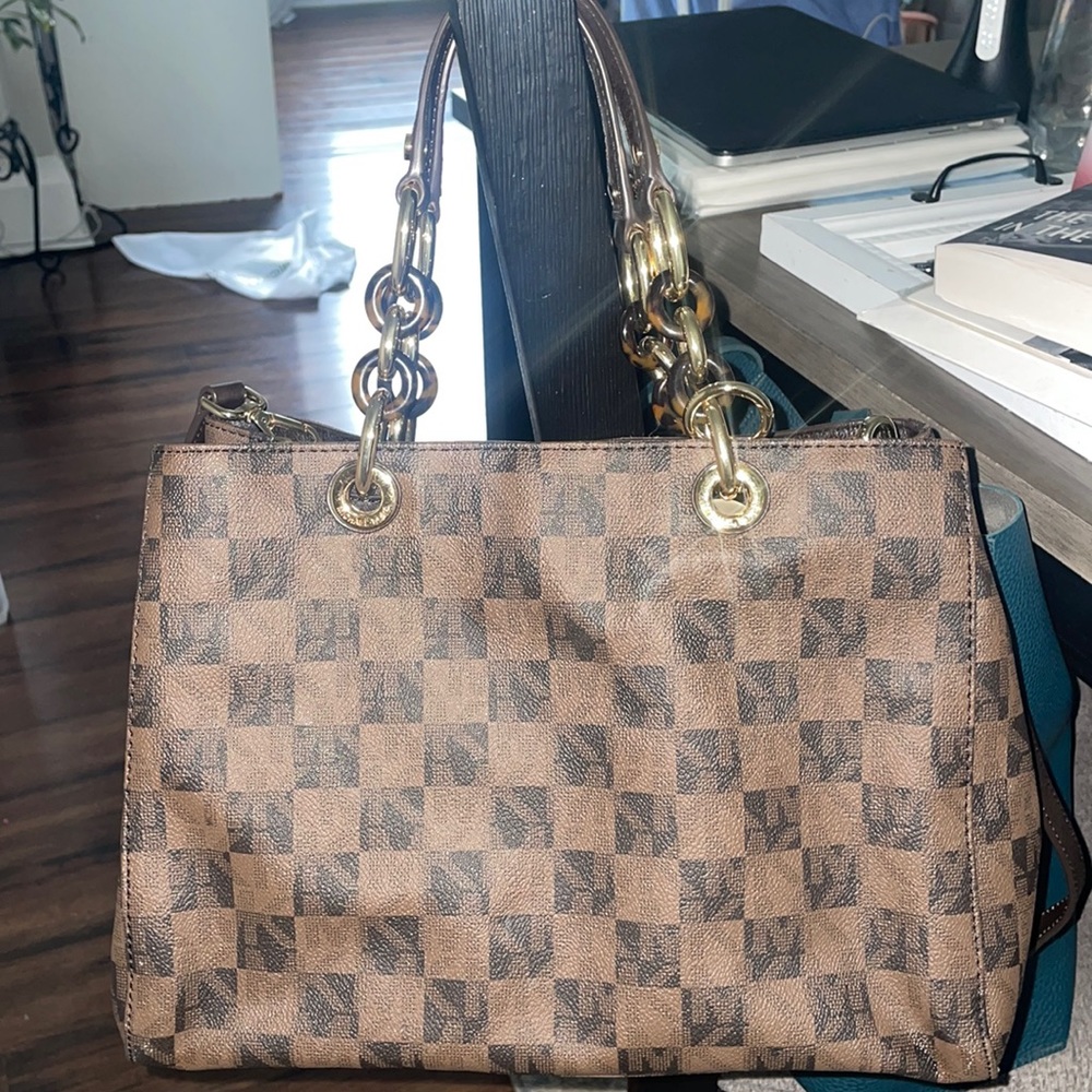 Michael Kors brown and gold bag